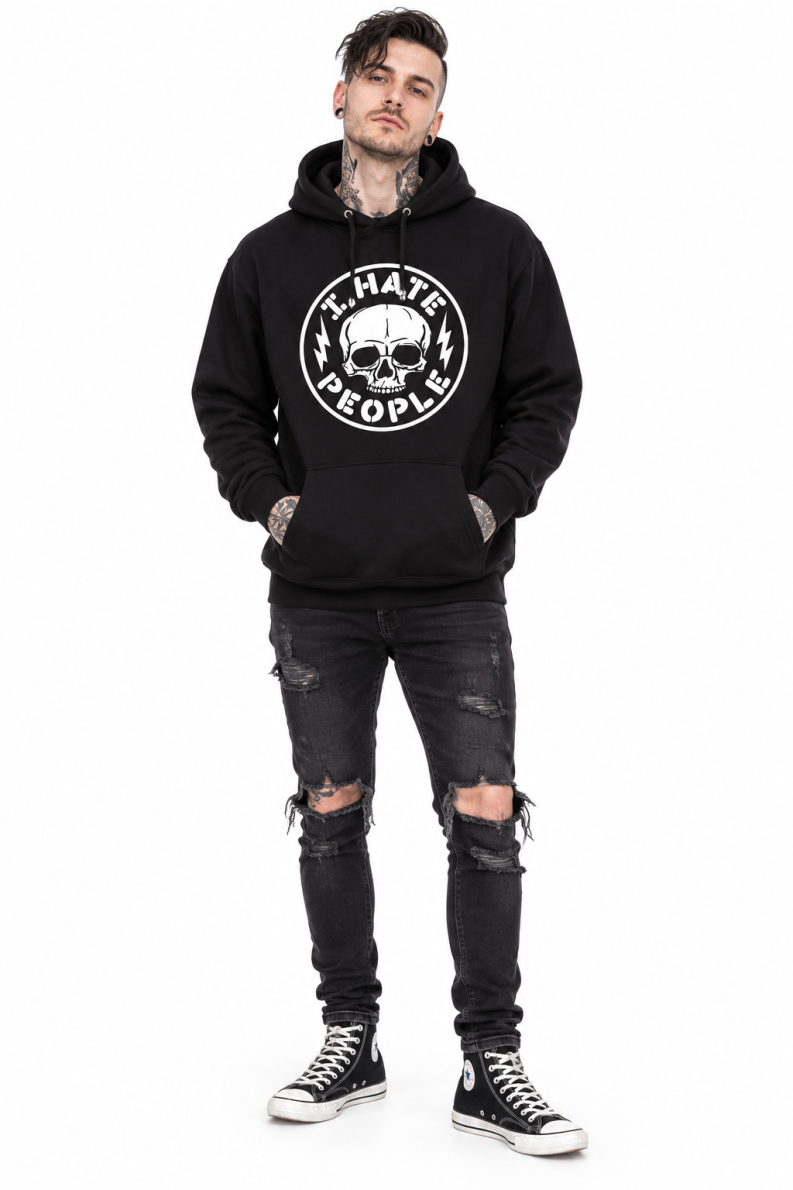 I hate people hoodie