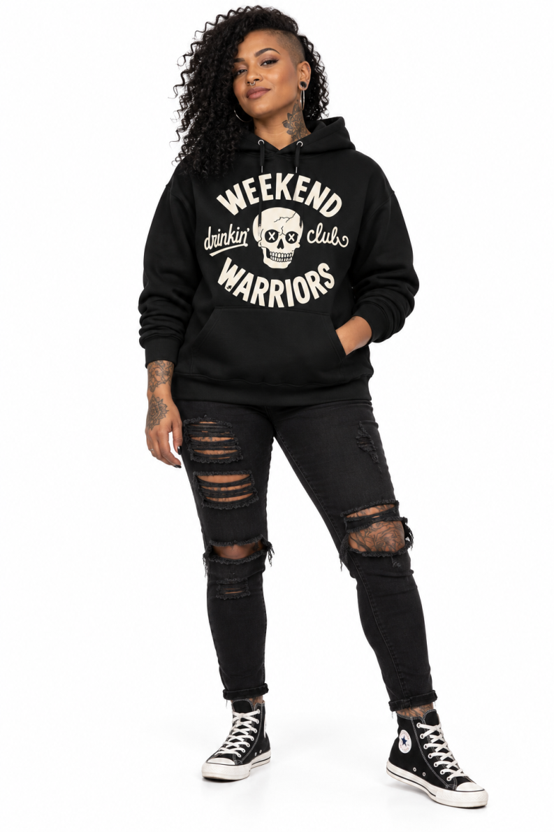 Weekend Warrios drinking club hoodie